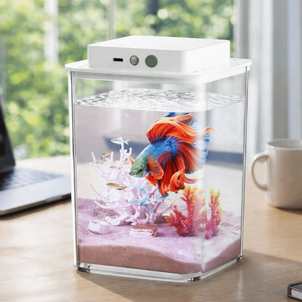 Betta Fish Tank - Aquário Transparente para Peixe Betta com
