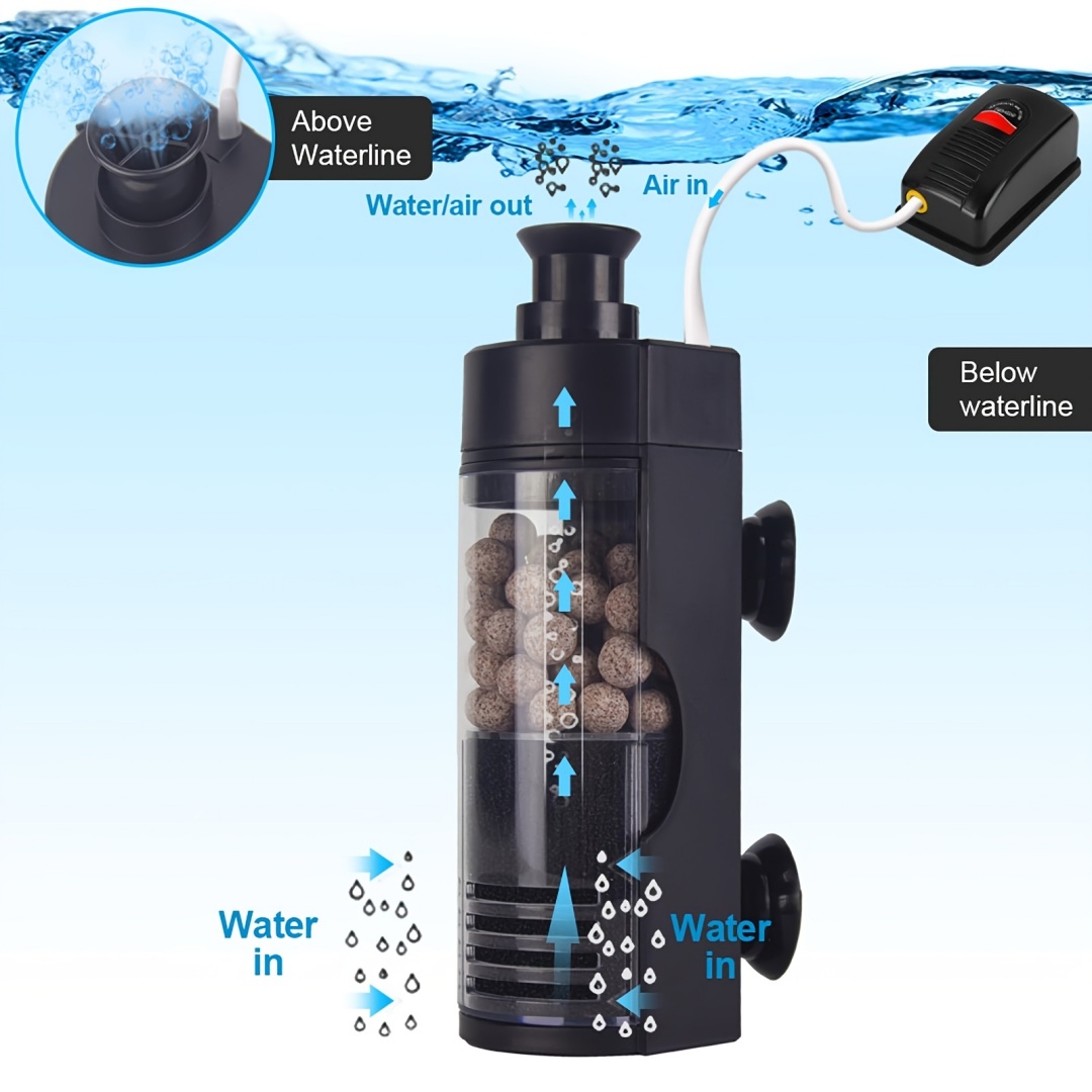 Betta Fish Tank - Filtro de esponja bio compacto de