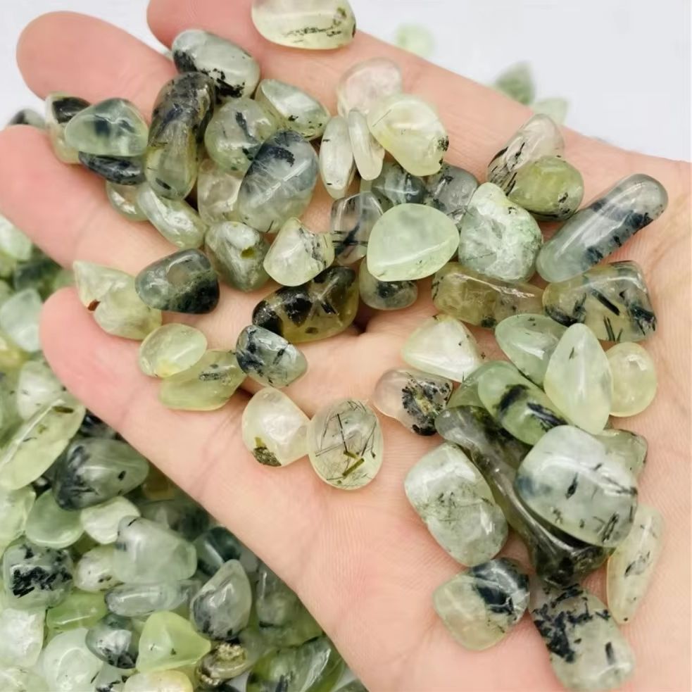 Fish Tank Gravel - Pedras Naturais Chiltonite, Cascalho Verde Prehnite,