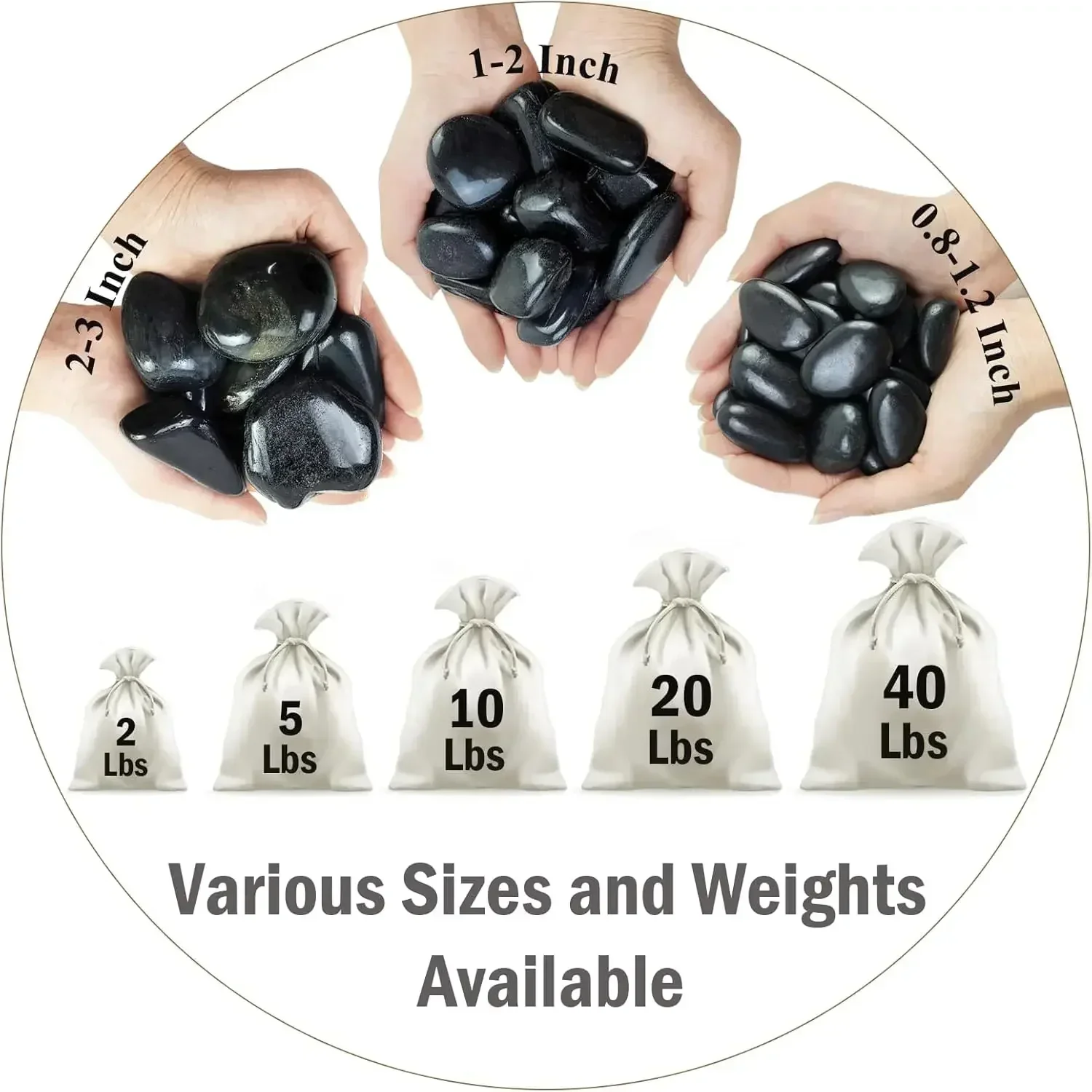40 lbs de Pedras Pretas de Rio - Aquarium Plants avaliação e preço