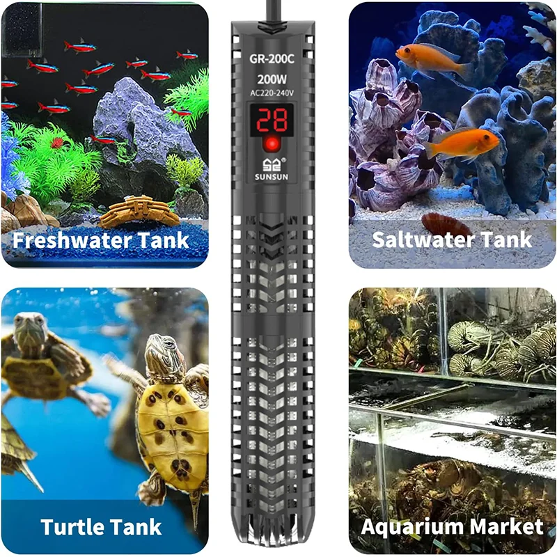 Aquários aquecedor submersível - Fish Tank Heater avaliação e preço