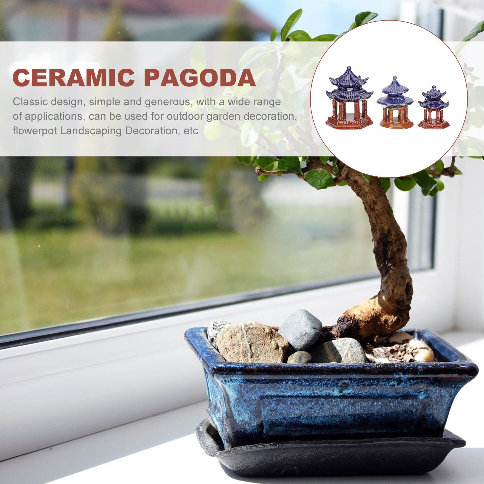 3 Peças Pavilhão Cerâmico Mini - Aquarium Fish Tank avaliação e preço